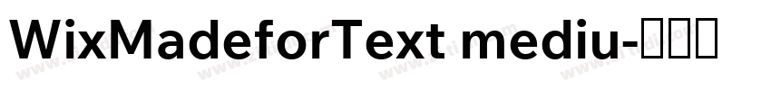 WixMadeforText mediu字体转换 WixMadeforText mediu字体转换